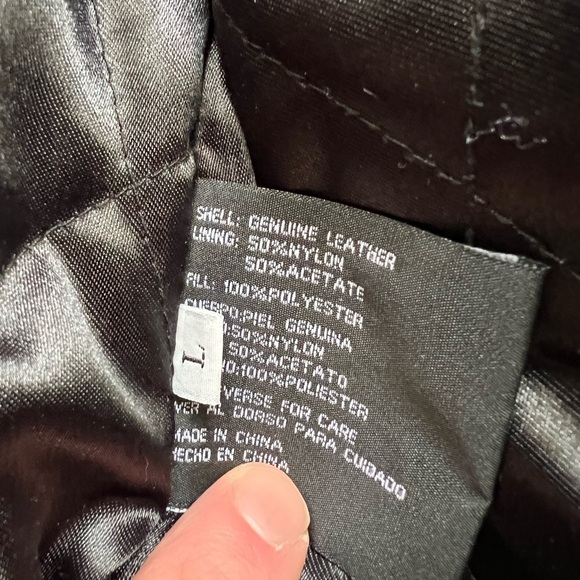 Corvette Men’s Large Genuine Leather Jacket Lined Racing Motorsport Bomber Black - Picture 10 of 12